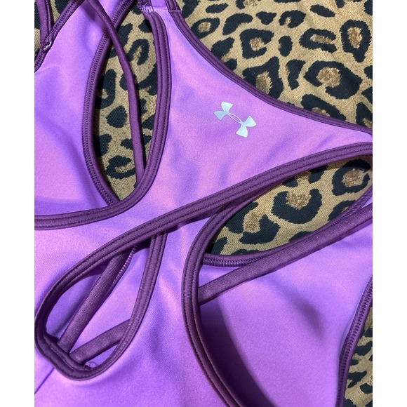 Under Armour Purple Mid Crossback Compression Sports Bra, Size Small - Picture 5 of 5